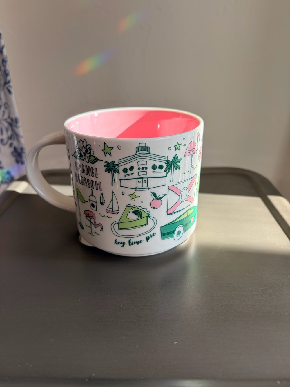 Starbucks Been There Series Florida Across the Globe Mug 14 fl oz Pink Interior - Picture 3 of 5